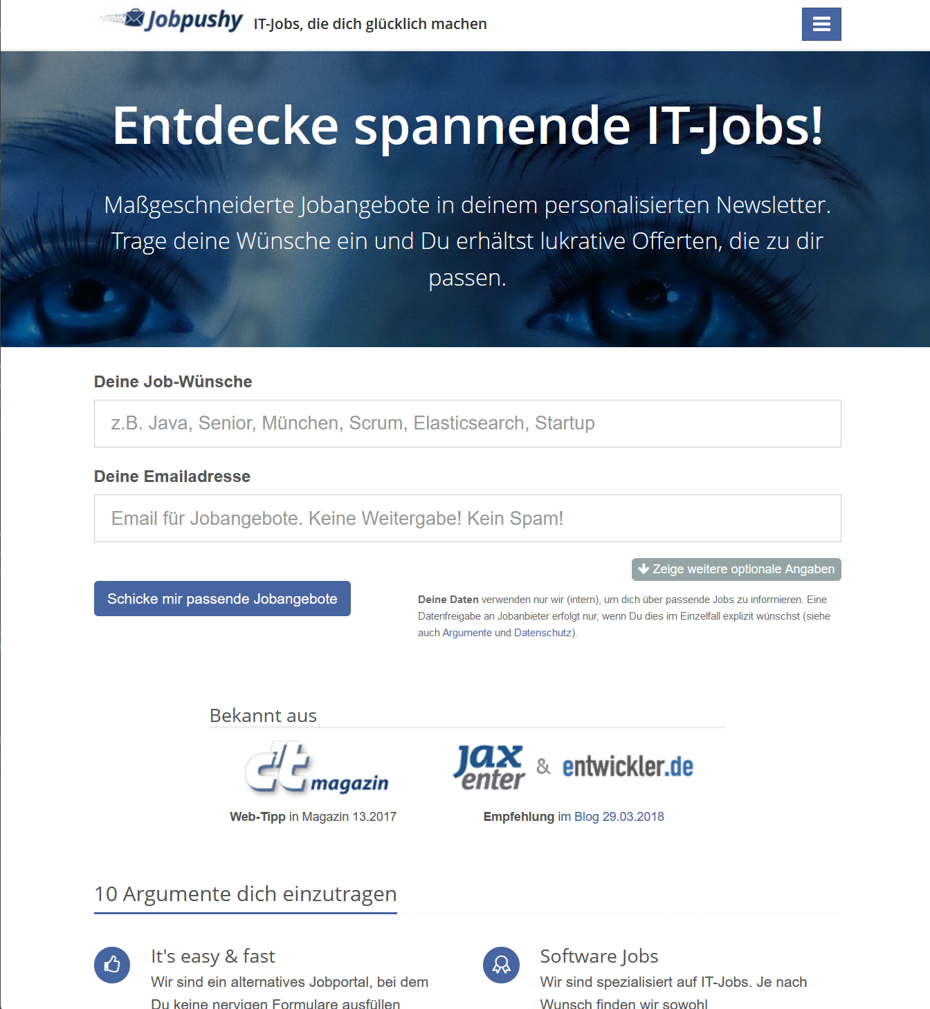 Original Homepage Jobpushy